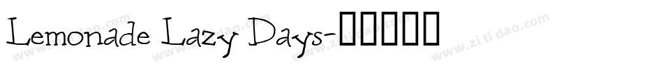 Lemonade Lazy Days字体转换